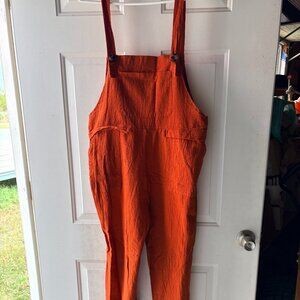 Textured Cotton Overalls